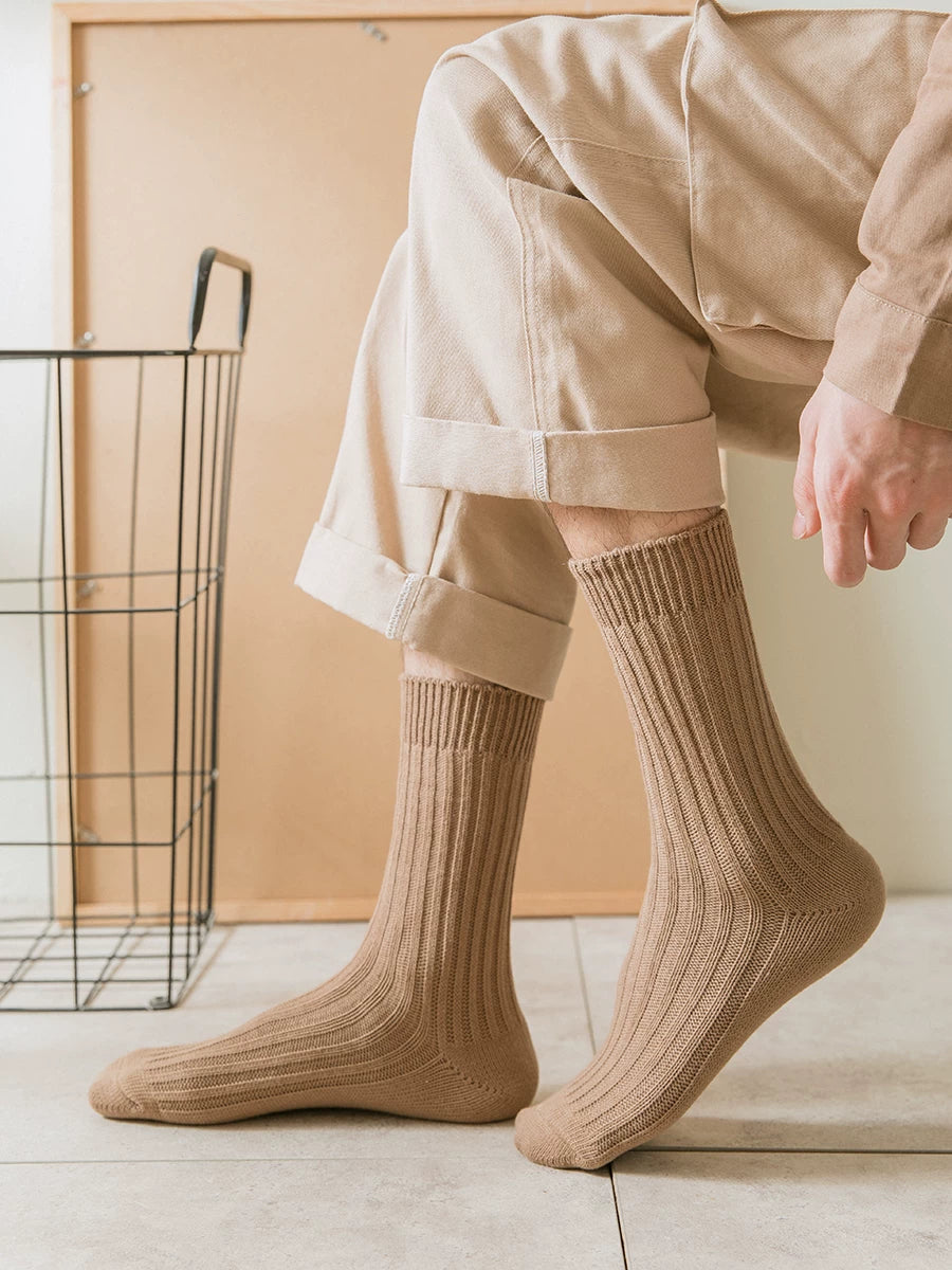 Cashmere Ribbed Socks