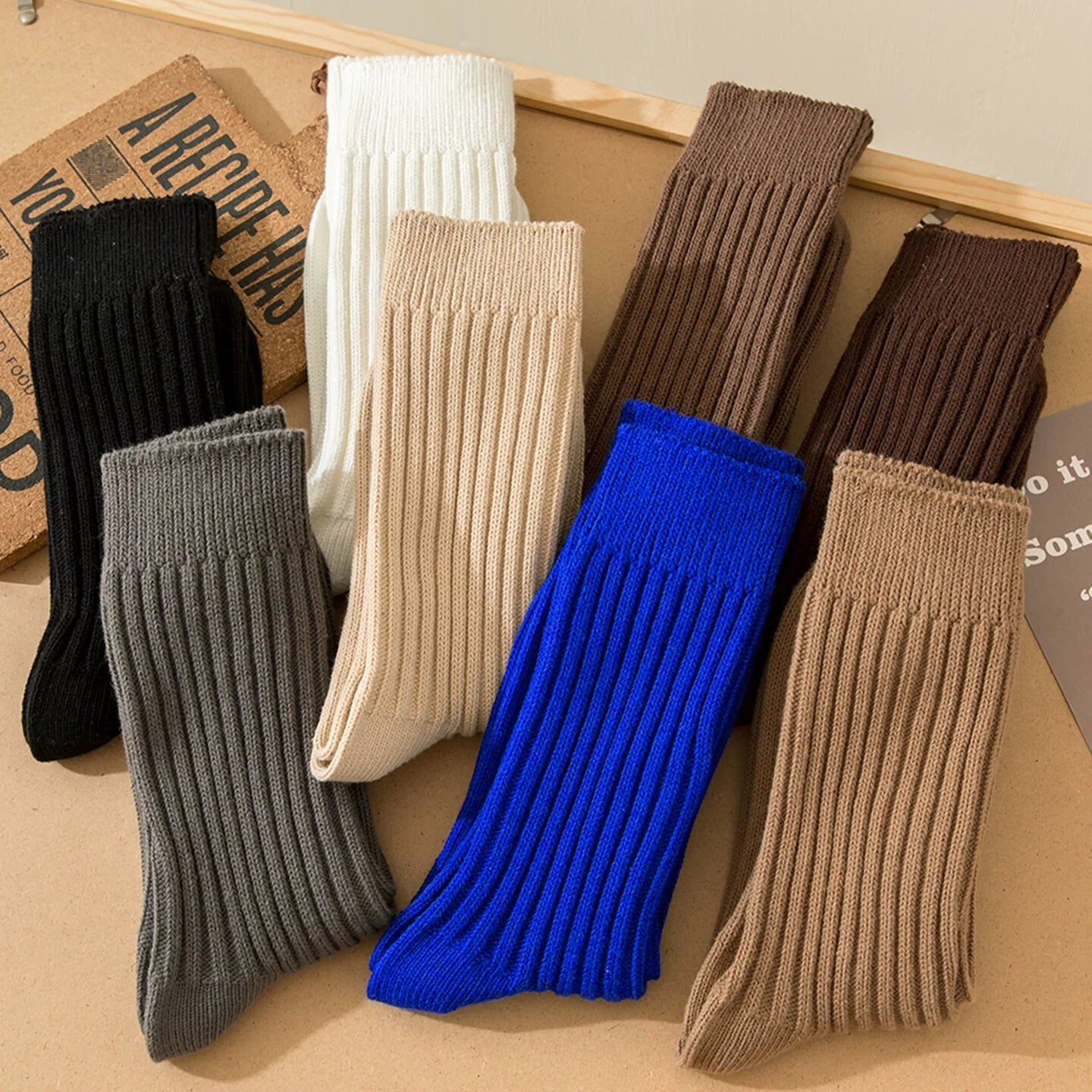 Cashmere Ribbed Socks